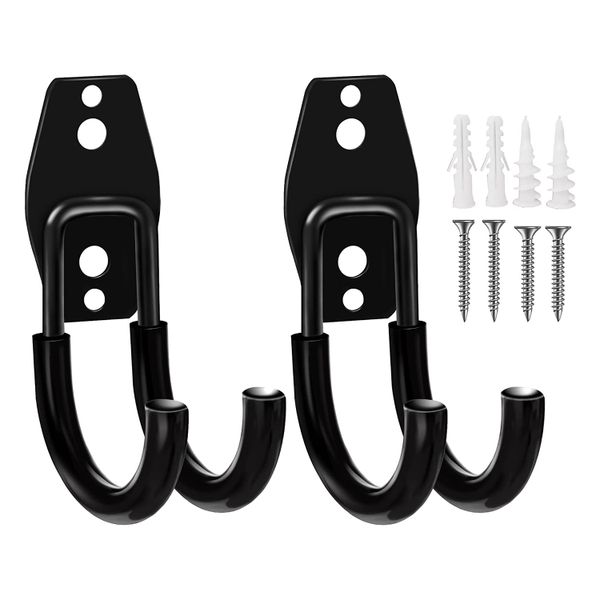 Garage Hooks Heavy Duty Wall Mount Organizer Garage Wall Mount- 2 Pack