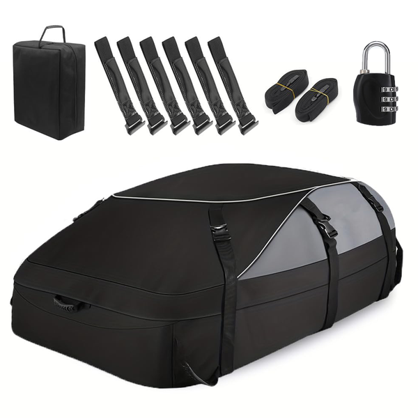 Waterproof Car Roof Cargo Luggage Carrier Bag 1000D Sunscreen Roof Bag