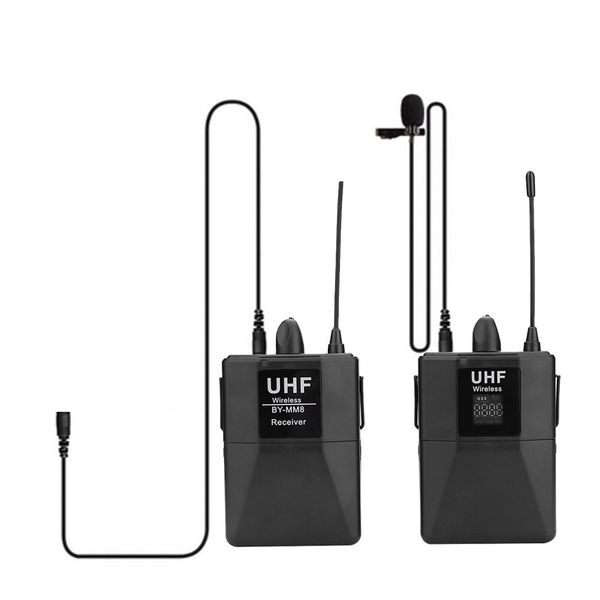 Lavalier Lapel Microphone System with Mini Lapel Mic Bodypack