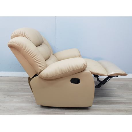 Beige Euro Leather single Recliner Chair Sofa Shop Today. Get it