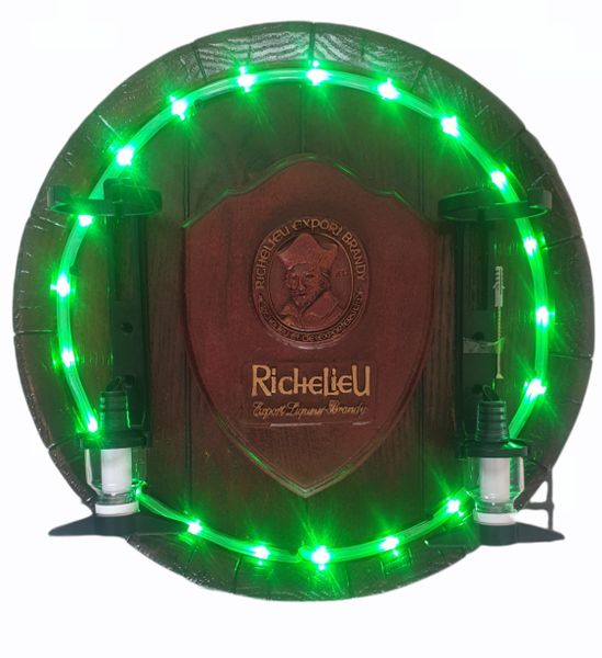 Large Round Barrel (Green Led) Richelieu 2 Optic Liquor dispenser