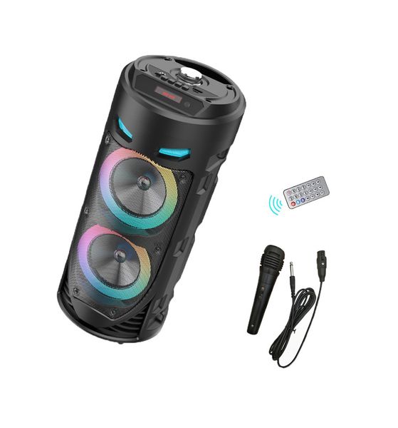 Wireless Speaker, Super Bass,8W*2 4" inch*2, Tube Shaped, ZQS4239.