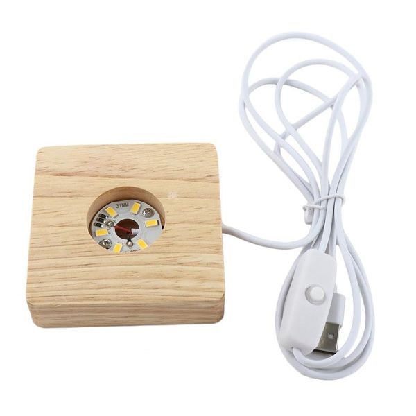 Square LED Night Light Resin Mold Replacement Base - Cool White