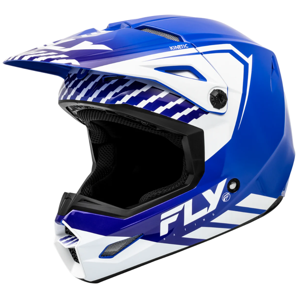 Fly Kinetic Menace Blue/White Helmet