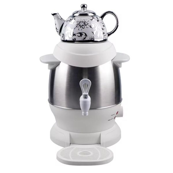 Stainless Steel Electric Turkish Tea Kettle with Tea Maker