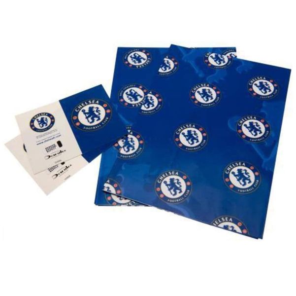 Chelsea Football Club Gift Wrap 2 Sheets &amp; Tags