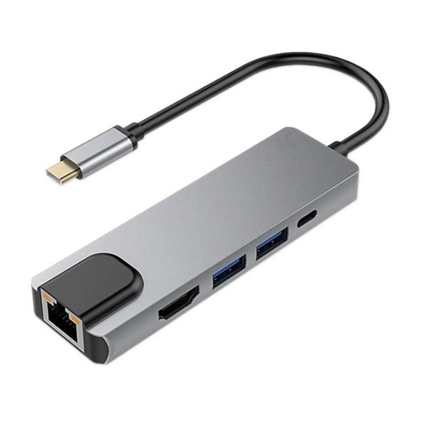 5 in 1 USB C Hub Multiport Adapter with 4K HDTV Output BYL-2007