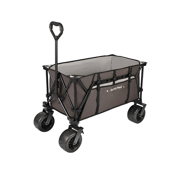 SunnyFeel Heavy Duty Foldable Camping Wagon &amp; Utility Trolley - 120kg Load