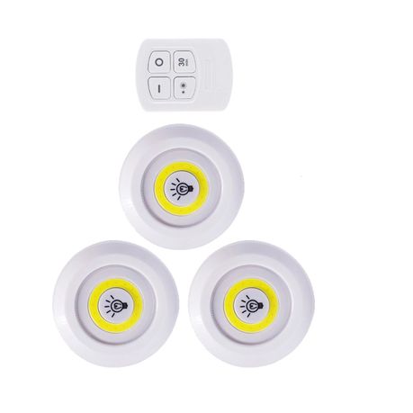 3pc cob deals light remote control