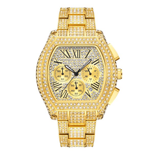 ZELTRYN Multifunctional luminous quartz watch with a barrel shaped case