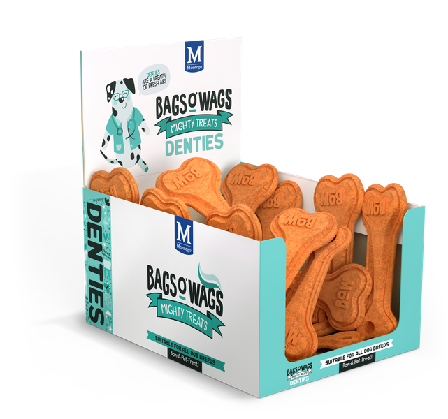 Montego Bags O' Wags - Denties Bone XL Dog Treats 131 g (Pack of 12)