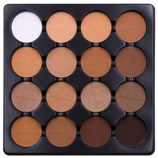 Micolor 12 Color Powder &amp;4 Color Highlights Contour Palette