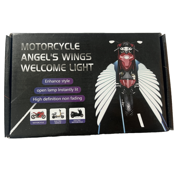 2Pcs Motorcycle Projector Lights for Angel Wing Logo
