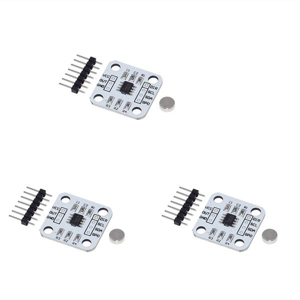 3Pcs AS5600 Encoder 12 Bit Magnetic Induction Angle Measuring Module