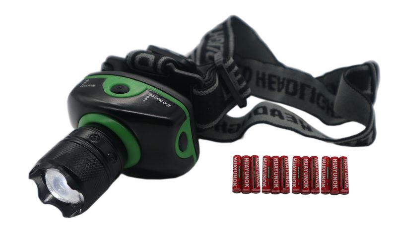 CampGear Cree 3W LED Headlamp with 12 AAA Batteries Included