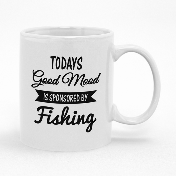 Todays Good Mood Is Sponsored By Fishing Mug - Ideal Gift Idea