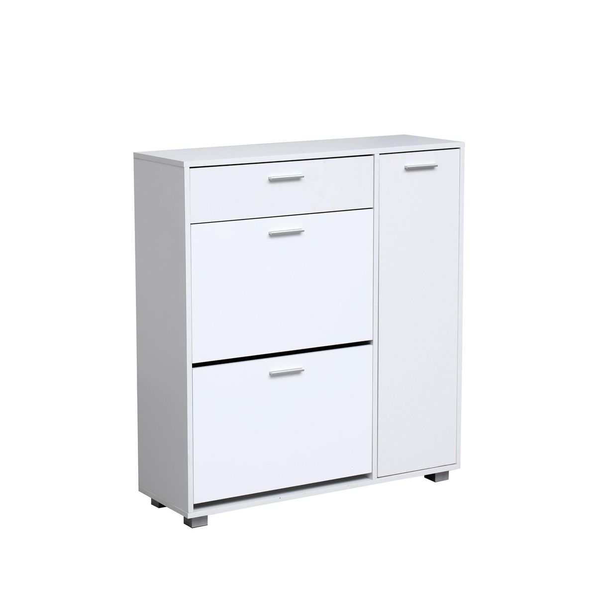 Hazlo Storage with FoldOut Shoe Rack and Drawer White Buy
