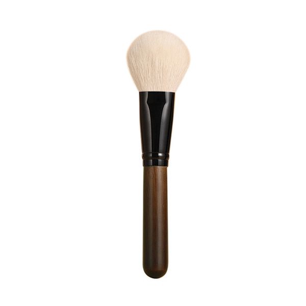 Natural Goat Hair Powder Blush Brush - Soft Fluffy Brush with Wooden Handle