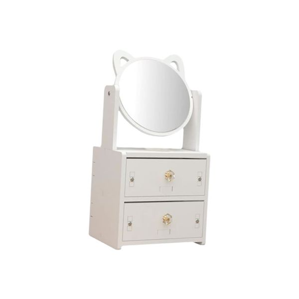 Multifunctional Cosmetic Storage Box With Mirror