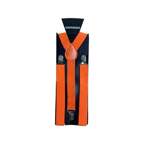 Adjustable Solid Straight Clip Suspenders