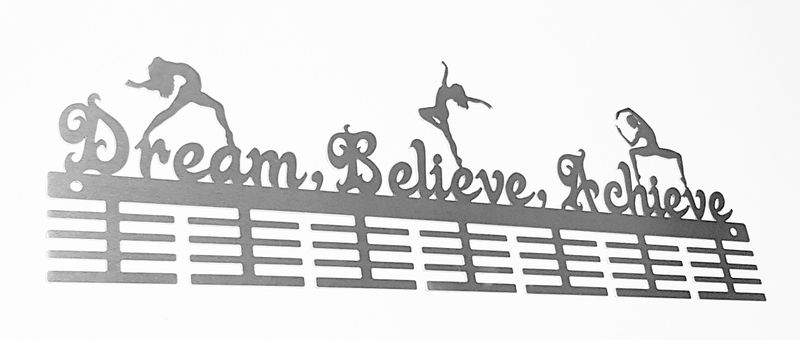 Dream Believe Achieve Figurines 56 Tier Medal Hanger - Stainless Steel