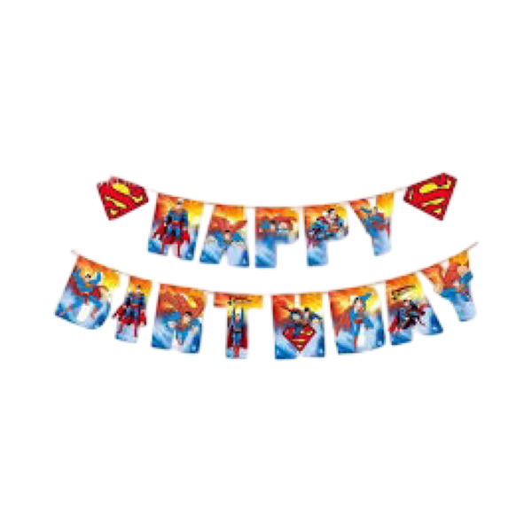 Ultimate Superhero Superman Birthday Banner