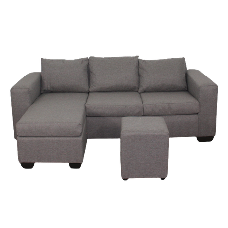 Andre 3 Seater Sofa - L Shape - Grey | Buy Online In South Africa |  Takealot.Com
