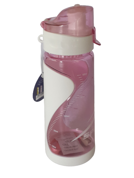 Pink/White 500ml Water Bottle