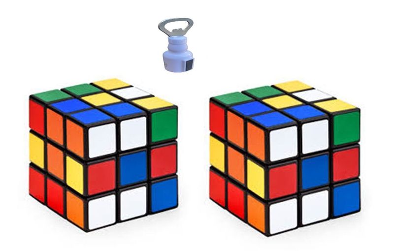 2 x Budget Magic Puzzle Cube 3x3 And Bottle Opener