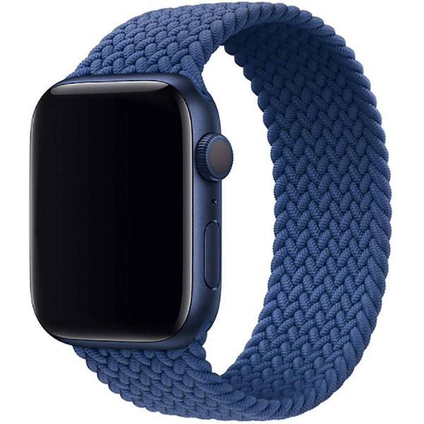 Green Braided Solo Loop Strap - Blue 42mm. 44mm