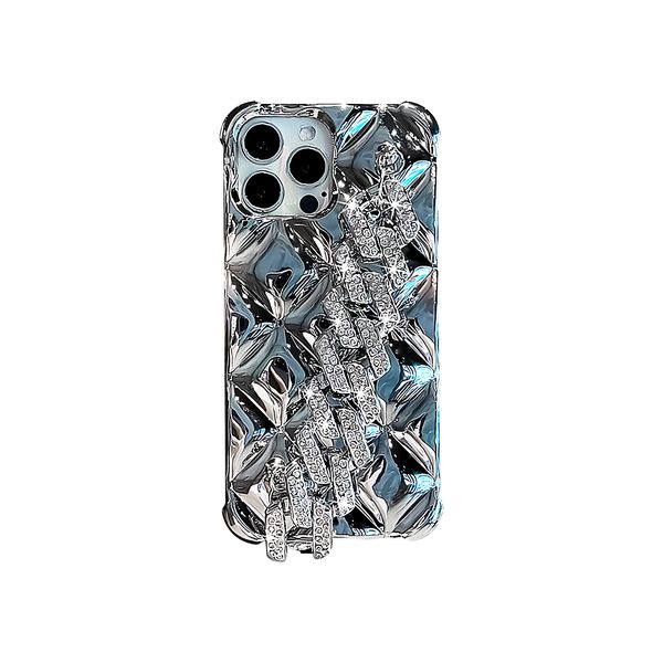 Glitter Diamond Fancy Phone Cover With Wrist Strap Loop