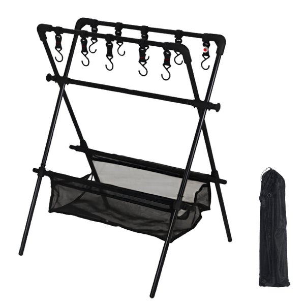 Arfast - Foldable Aluminuim Camping Storage Rack Camp Kitchen Organizer