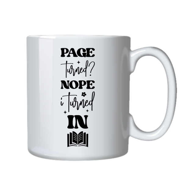 Book Page Turned Ideal Fiction Book Reader Gift Writing Mug Cup 402