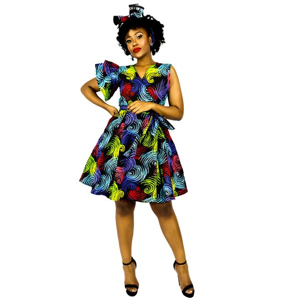 Africa Fashion House Kundai Single Sleeve Wrap Dress