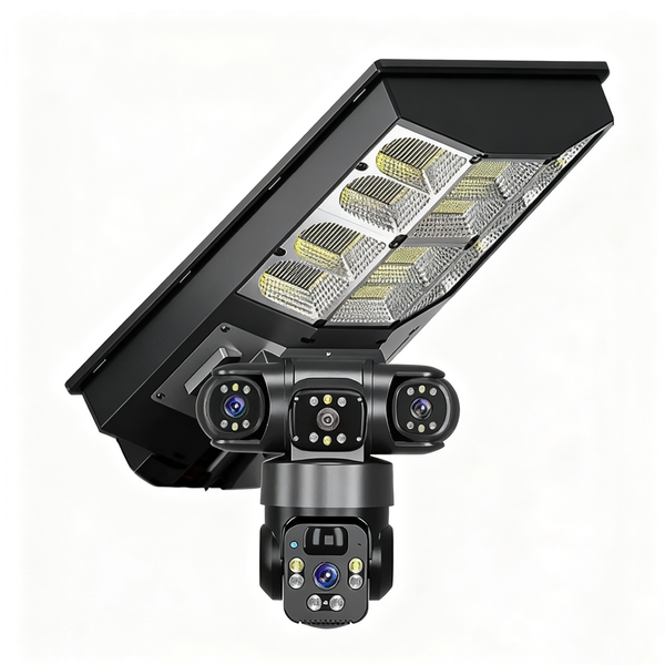 Solar Street Light Monitoring with Triple-Lens +4G Network Support+6MP