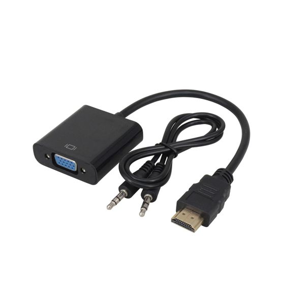 HDMI to VGA Converter With Audio Output Adapter By (GC)