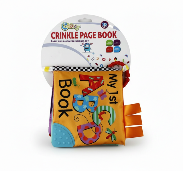 Cooey Soft Fabric Baby Book with Crinkly Pages for Sensory Play