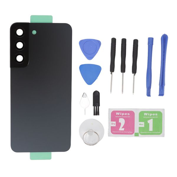 Back Glass Cover compatible with Samsung S22 Silver