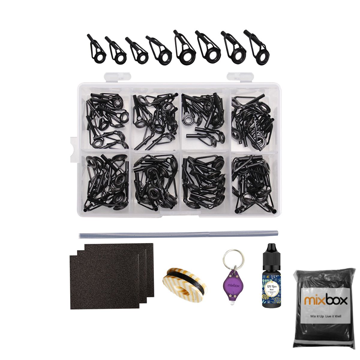 Mix Box Fishing Rod Tip Repair Replacement Kit