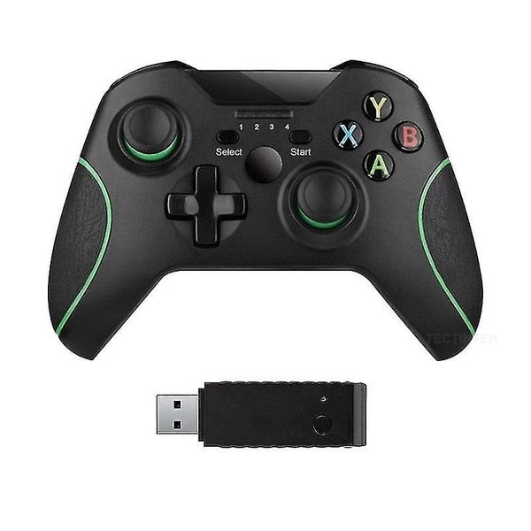 Wireless Controller Compatible with X-One PC 2.4GHZ &amp; Built-In Dual Vibration Black