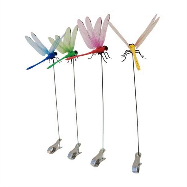 Waterproof Outdoor 3D Dragonfly Garden Decorative Clips