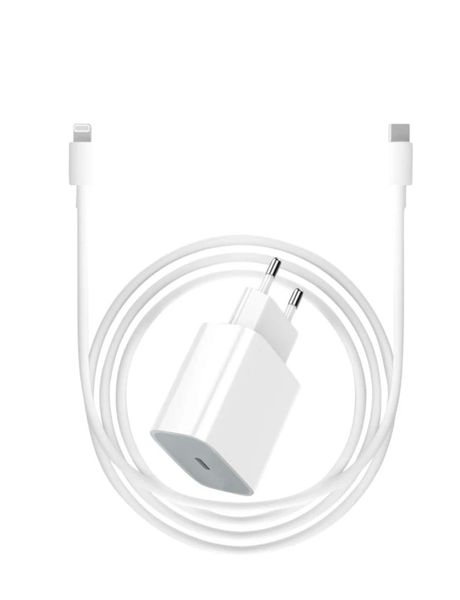 18W Fast Charging USB Type-C Adapter With USB Type-C to Lightning Cable