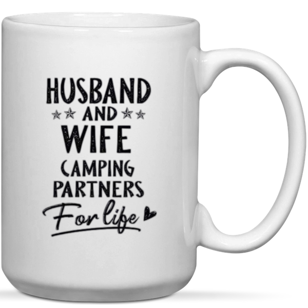 Husband And Wife Camping Partners For Life Gift Mug