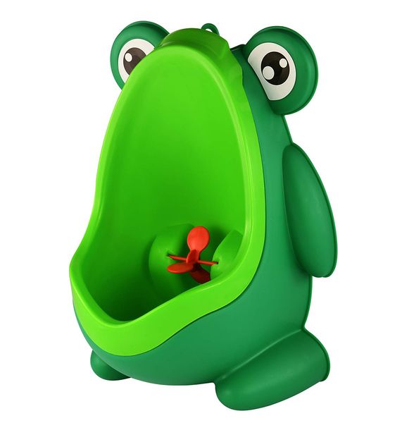 Cute Frog Kids Urinal Potty Trainer with Funny Aiming Target - Blue/Yellow