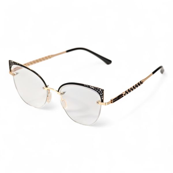 Stylish Women Anti-Blue Light Glasses with Polarized Magnetic Clip-On 7205