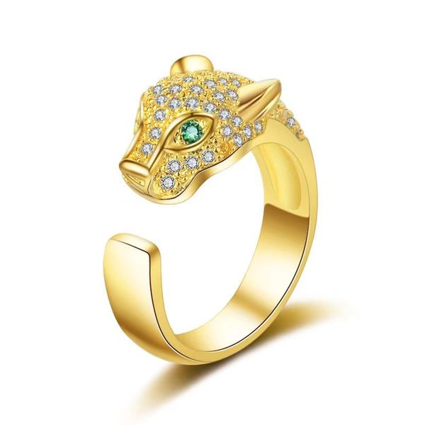 Ladies Gold Jaguar Head Ring (RG-JZ1001-GO)