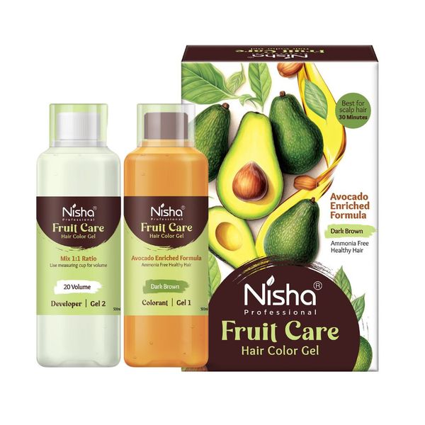 Nisha Professional Herbagel Hair Color Gel with 20 Volume Gel Developer