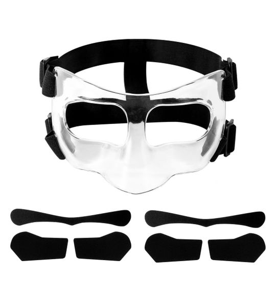 Protective Face Mask With Pads, Adjustable Nose Guard Face Mask For Sports
