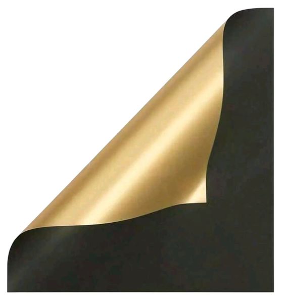 20pc Premium Bouquet Wrapping Paper - Matte Black &amp; Gold
