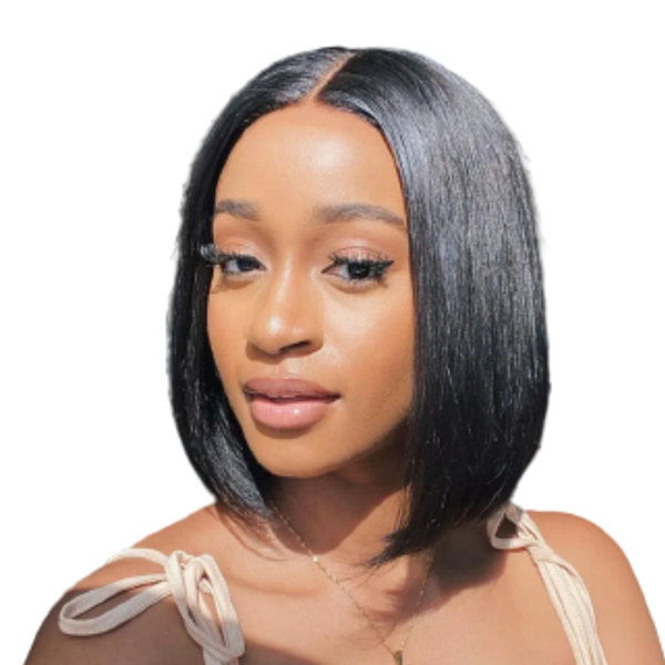 Brazilian Hair Wig , Bob Cut Wig with 4x1 Part Closure.
